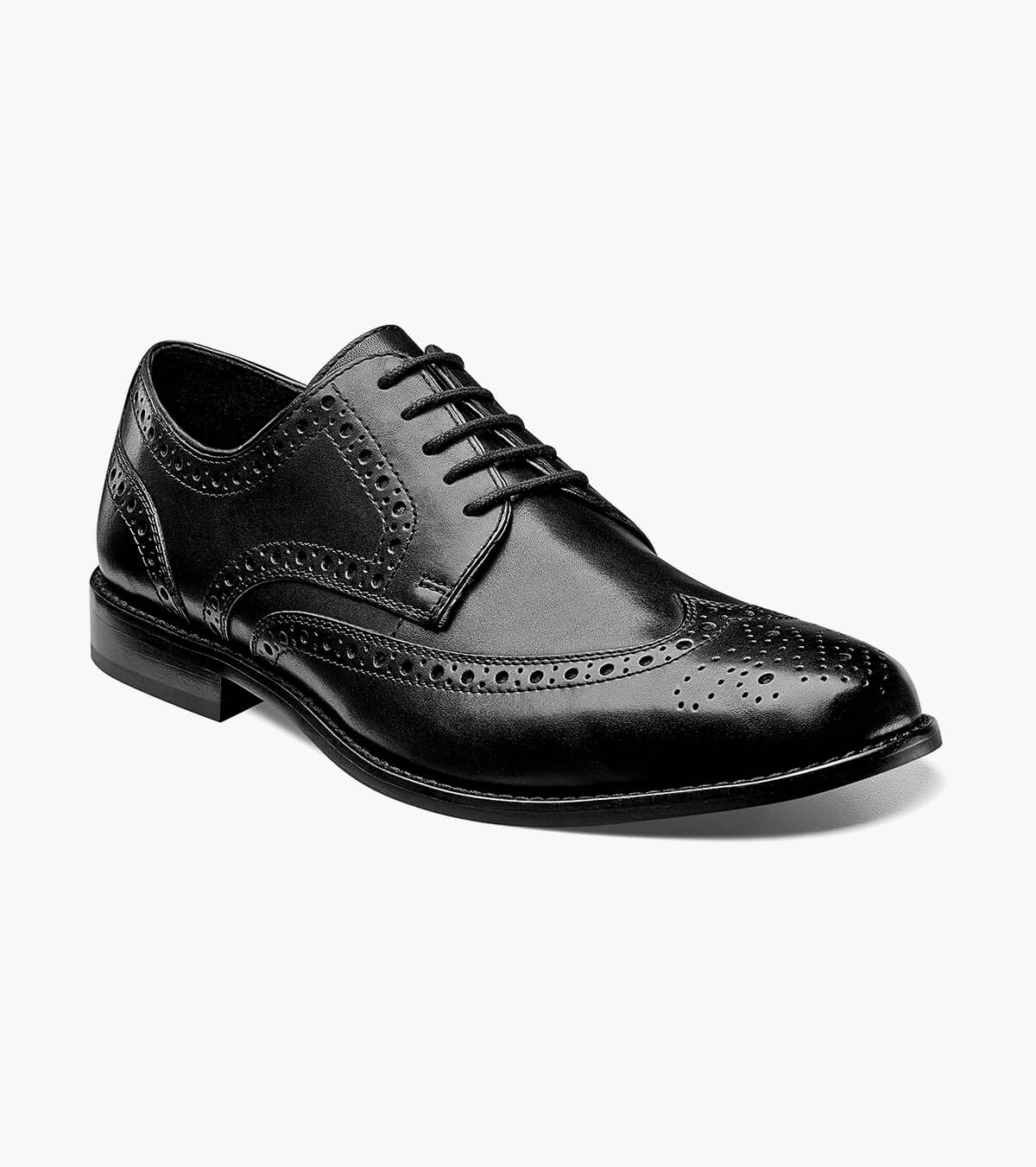 black oxford wingtip shoes
