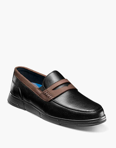 Luca Moc Toe Penny Loafer in Black Multi for $90.00