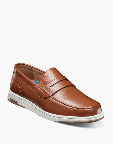 Luca Moc Toe Penny Loafer in Cognac Multi for $90.00