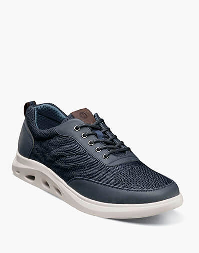 Ponte Knit Moc Toe Sneaker in Navy Multi for $85.00